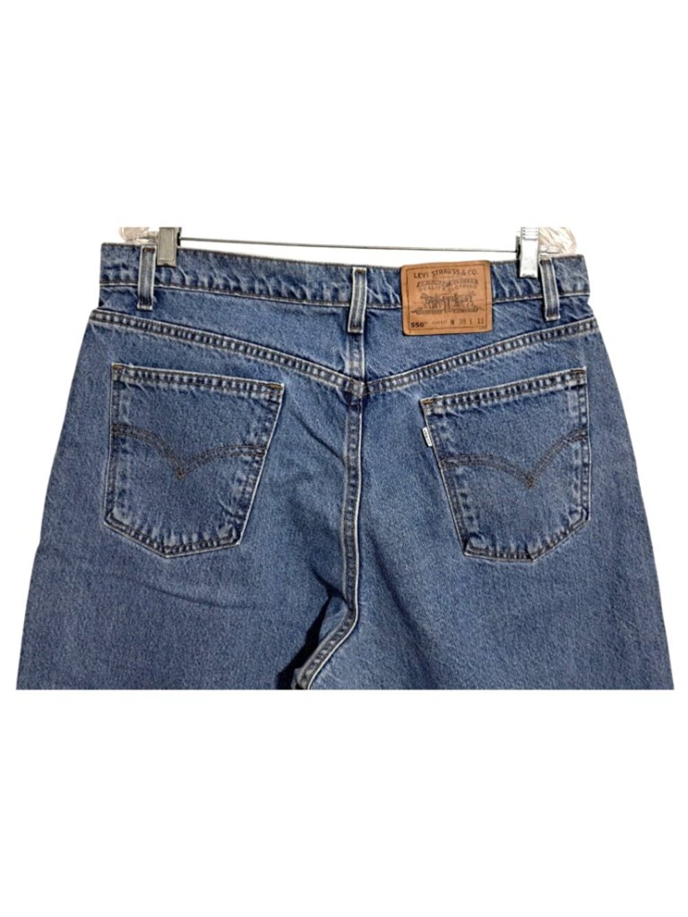 Vintage‎ Levis 550 Jean Shorts Mens Size 38 Relaxed Fit Blue Cotton Denim 90s - Picture 5 of 10